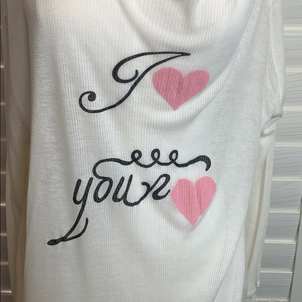 Wildfox size X- small sheer long sleeve T-shirt